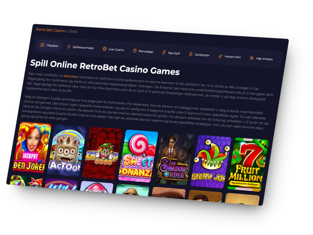 RetroBet online casino